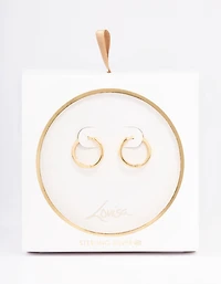 Gold Plated Sterling Silver Huggie Earrings 16mm