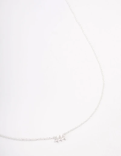 Sterling Silver 444 Angel Number Pendant Necklace