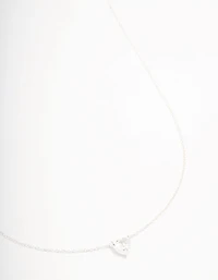 Sterling Silver Cubic Zirconia Heart Pendant Necklace