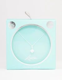 Sterling Silver Solitaire Pendant Necklace