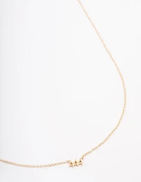 Gold Plated Sterling Silver 444 Angel Number Pendant Necklace