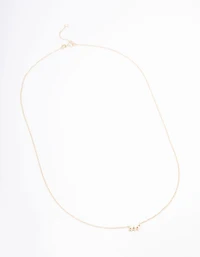 Gold Plated Sterling Silver 444 Angel Number Pendant Necklace