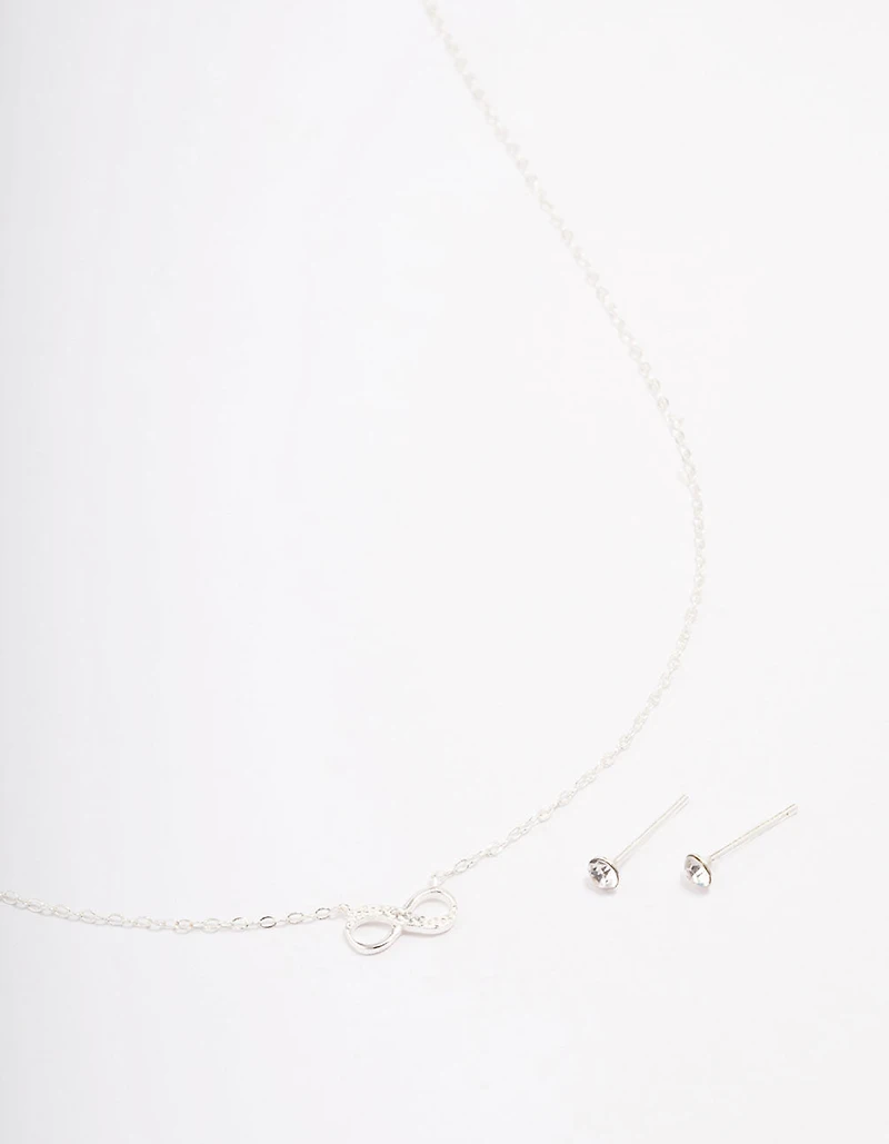 Sterling Silver Infinity Jewellery Set
