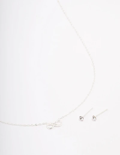 Sterling Silver Infinity Jewellery Set