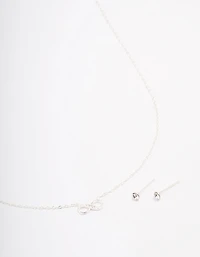 Sterling Silver Infinity Jewellery Set