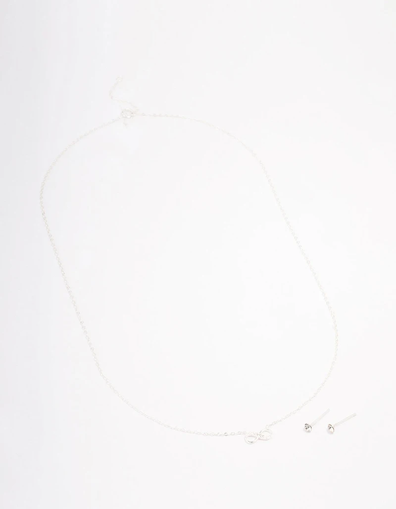 Sterling Silver Infinity Jewellery Set