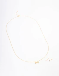 Gold Plated Sterling Silver Infinity Jewellery Set