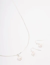 Silver Freshwater Pearl Jewellery Set