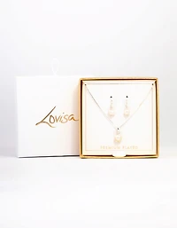 Silver Freshwater Pearl Jewellery Set