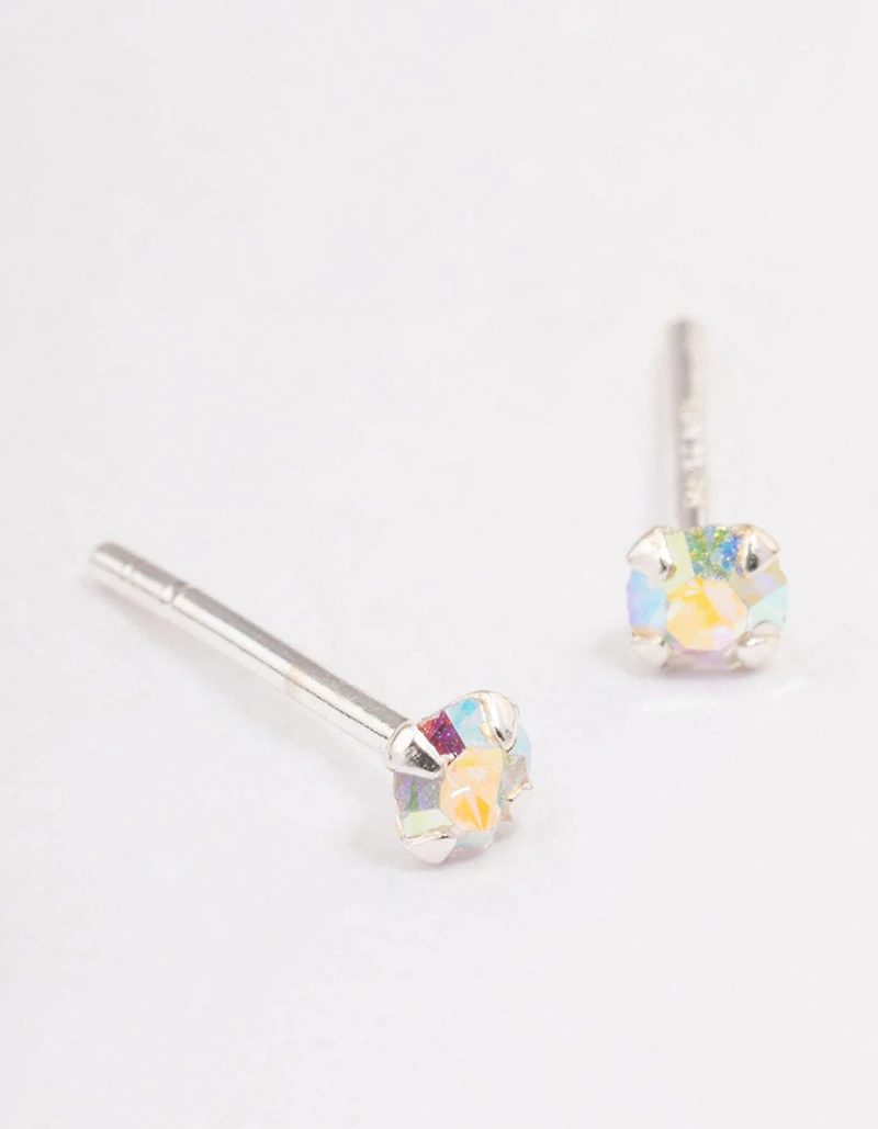 Boucles d’oreilles en argent sterling rose bébé