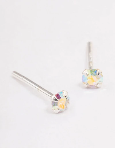 Boucles d’oreilles en argent sterling rose bébé