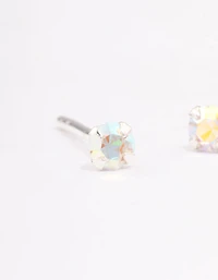 Boucles d’oreilles en argent sterling rose bébé