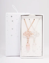 Mixed Metal Semi-Precious Infinity Necklace Pack
