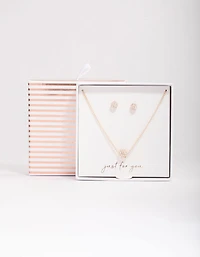 Rose Gold Fireball Jewellery Set