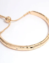 Gold Diamante Cluster Toggle Wrist Cuff