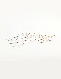Mixed Metal Sandblast Stud & Hoop Earring 12-Pack