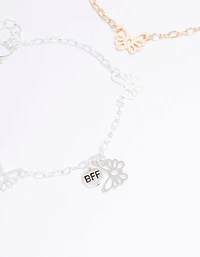 Mixed Metal Butterfly Bracelet Pack