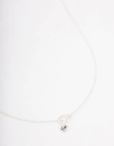 Silver Heart Threaded Necklace