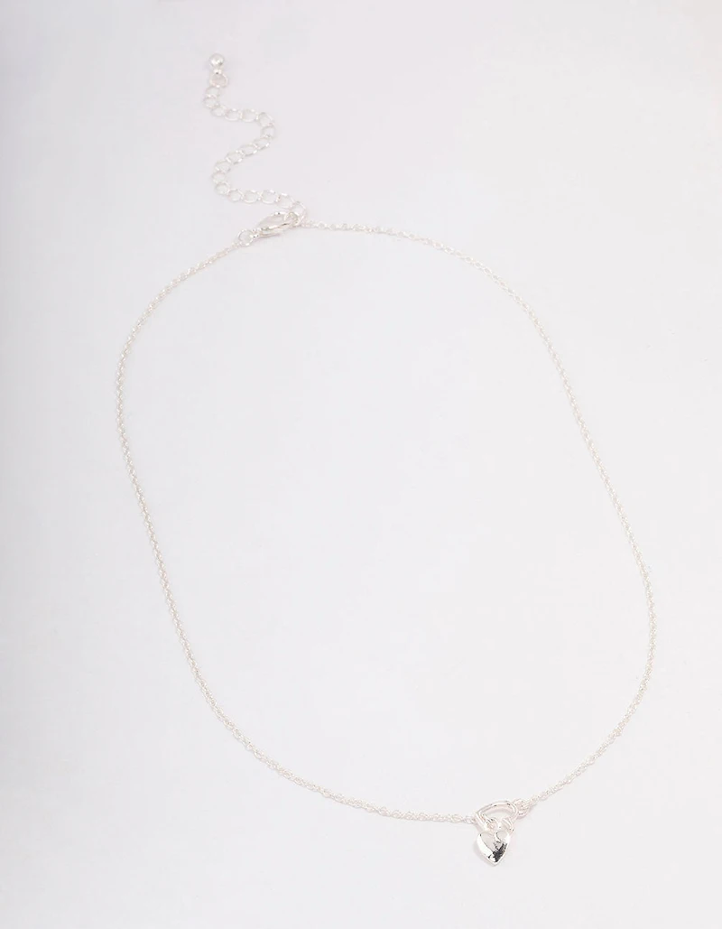 Silver Heart Threaded Necklace