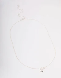 Silver Heart Threaded Necklace