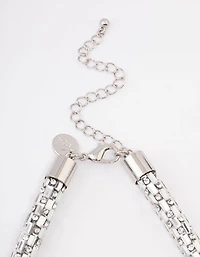 Silver Mixed Stone Necklace