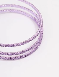 Lilac Cup Chain Wrapped Wrist Cuff