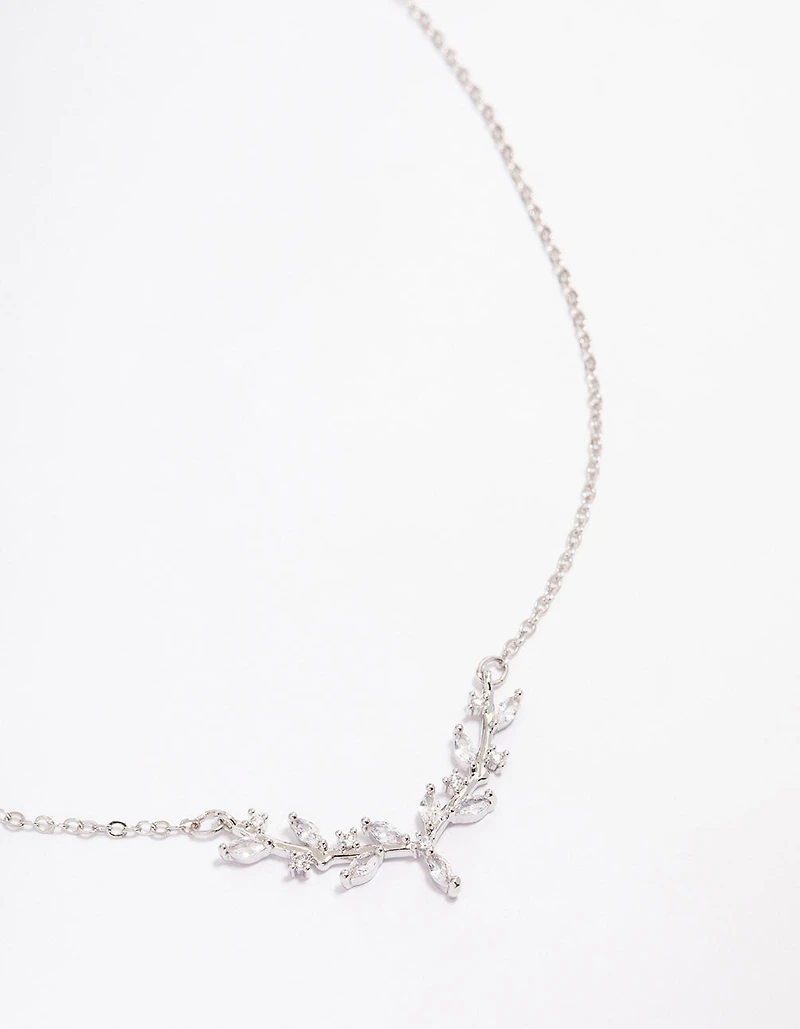Silver Dainty Leafy Vine Necklace