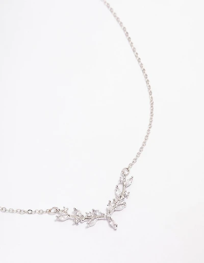 Silver Dainty Leafy Vine Necklace