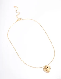 Gold Mixed Textured Cross Necklace