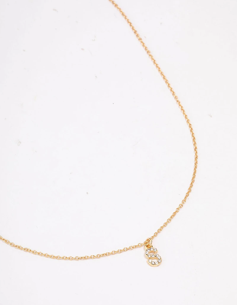 Letter Gold Plated Initial Pendant Necklace