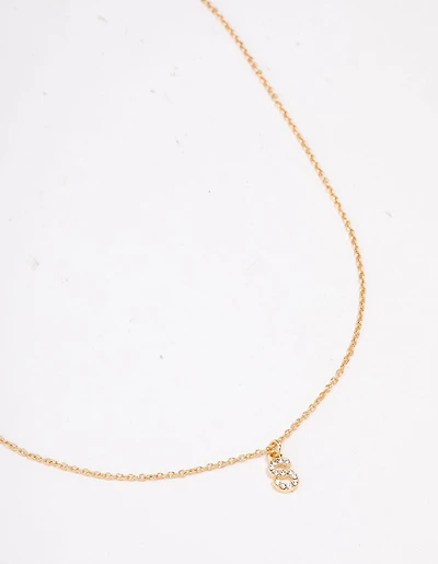Letter Gold Plated Initial Pendant Necklace