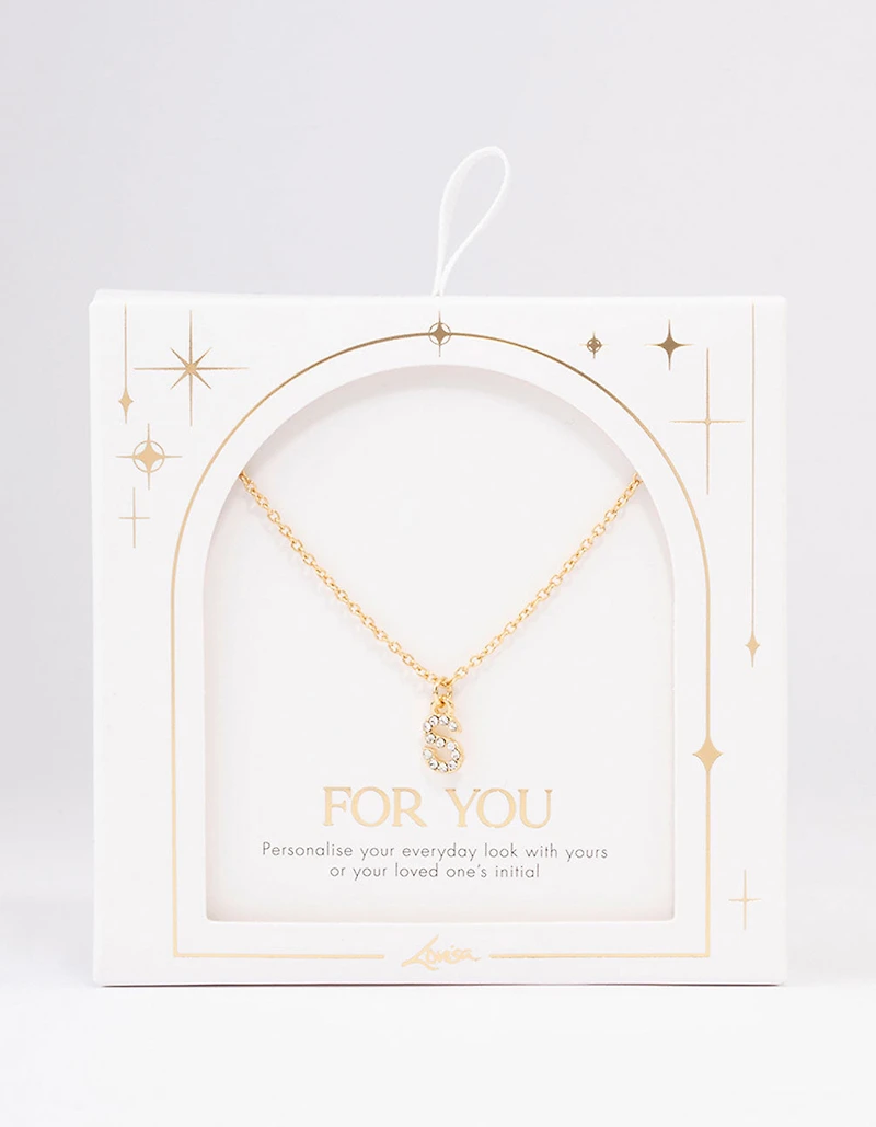 Letter Gold Plated Initial Pendant Necklace