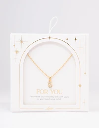 Letter Gold Plated Initial Pendant Necklace