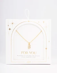 Gold Plated Letter B Pendant Necklace