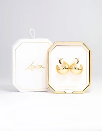 Gold Plated Bold Hoop Earrings
