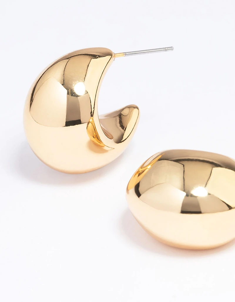 Boucles d’oreilles en forme de cerceau plaquées or