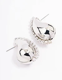 Boucles d’oreilles en forme de petite larme en argent