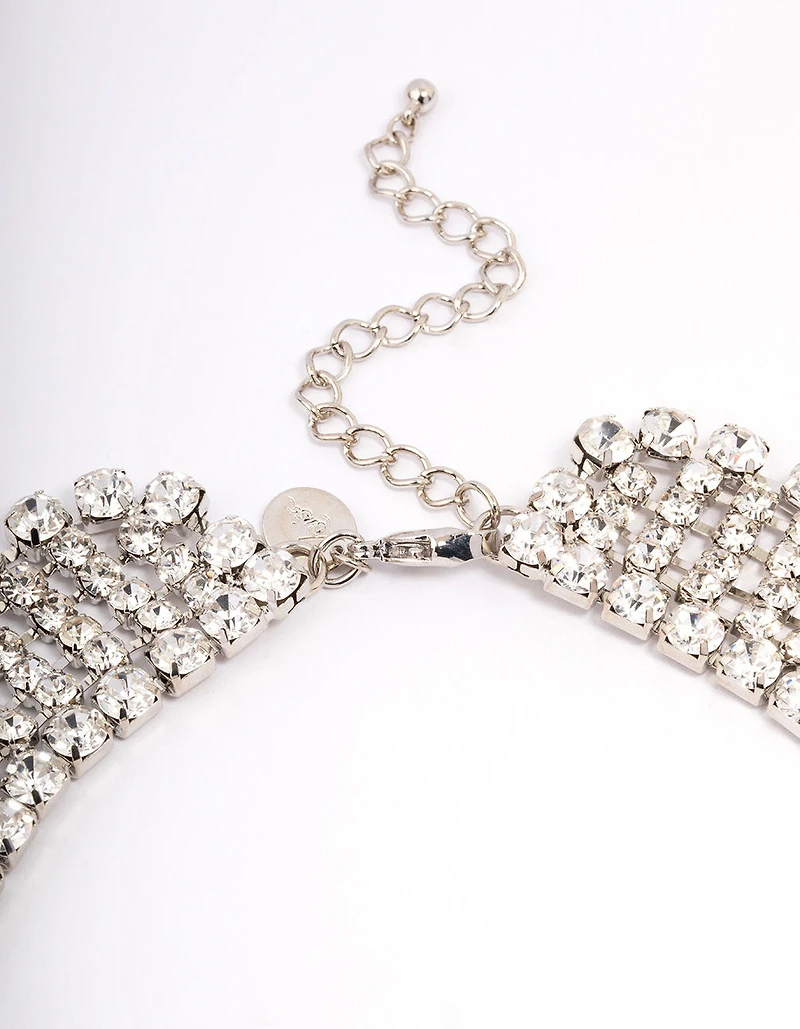 Silver Cup Chain Statement Necklace