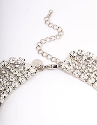 Silver Cup Chain Statement Necklace