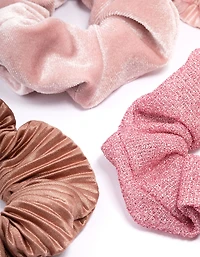 Cadeau de chouchou de Noël rose pour cheveux de Noël, 4-pack