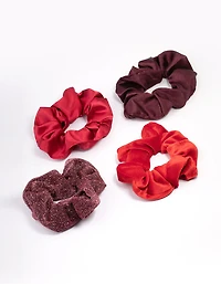 Cadeau de chouchou de Noël rouge pour cheveux de Noël, 4-pack