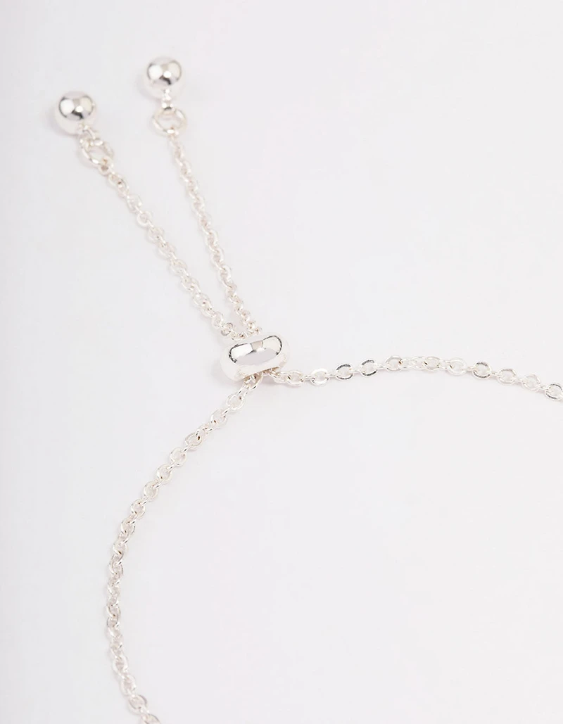 Silver Plated Aquarius Script Bracelet