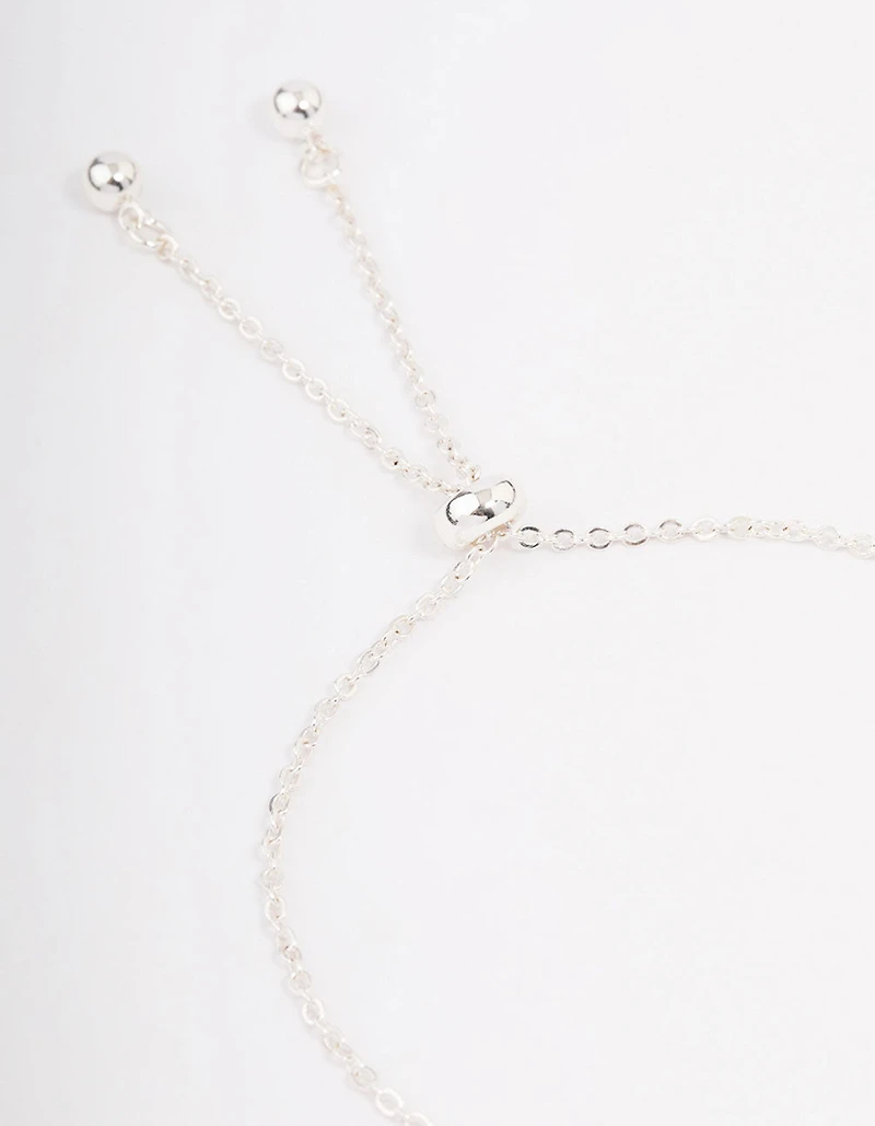 Silver Plated Cancer Script Bracelet