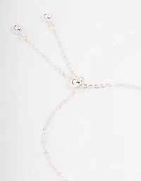 Silver Plated Cancer Script Bracelet