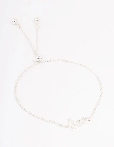 Silver Plated Leo Script Bracelet