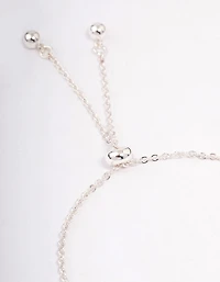 Silver Plated Leo Script Bracelet