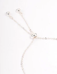 Silver Plated Capricorn Script Bracelet
