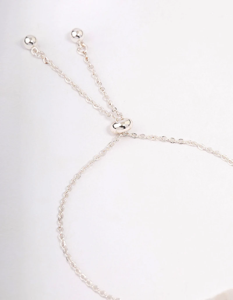 Silver Plated Scorpio Script Bracelet