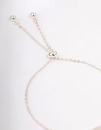 Silver Plated Scorpio Script Bracelet