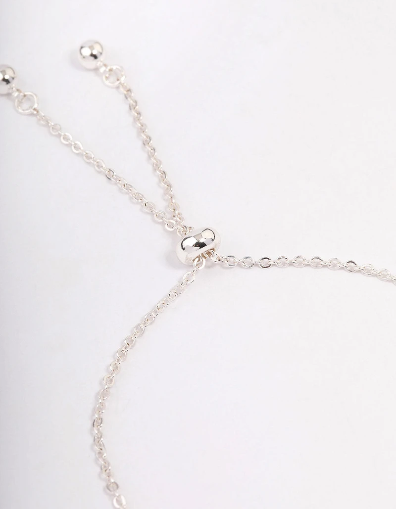 Silver Plated Virgo Script Bracelet